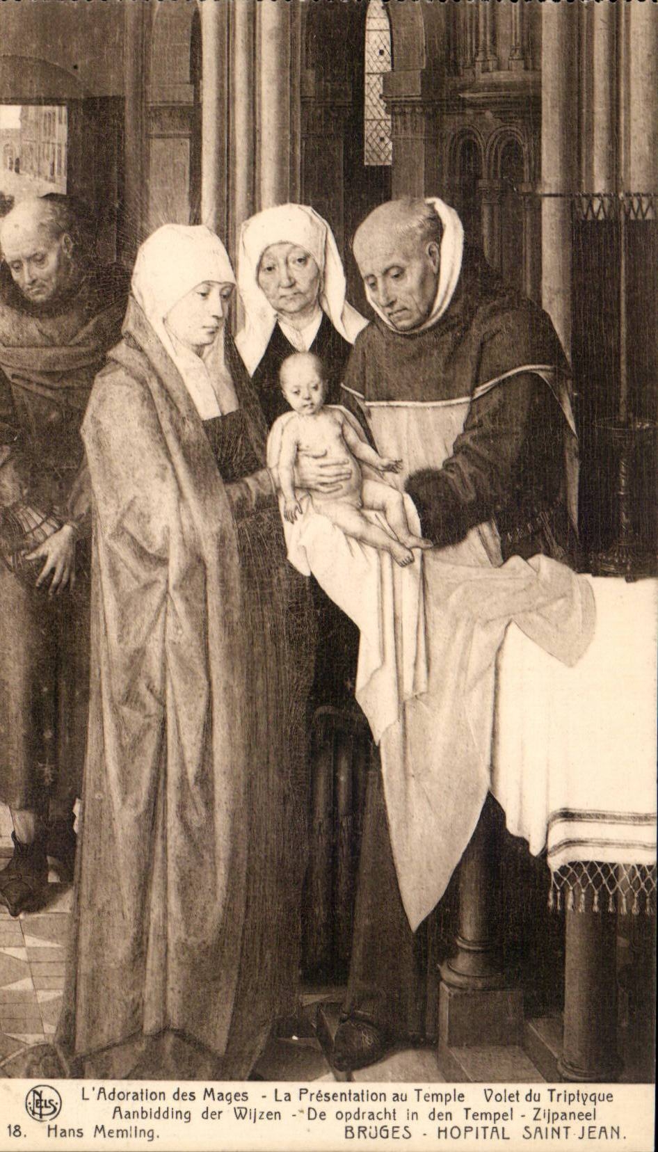 CPA Belgique L'adoration des mages La presentation au temple Volet du triptyque Bruges