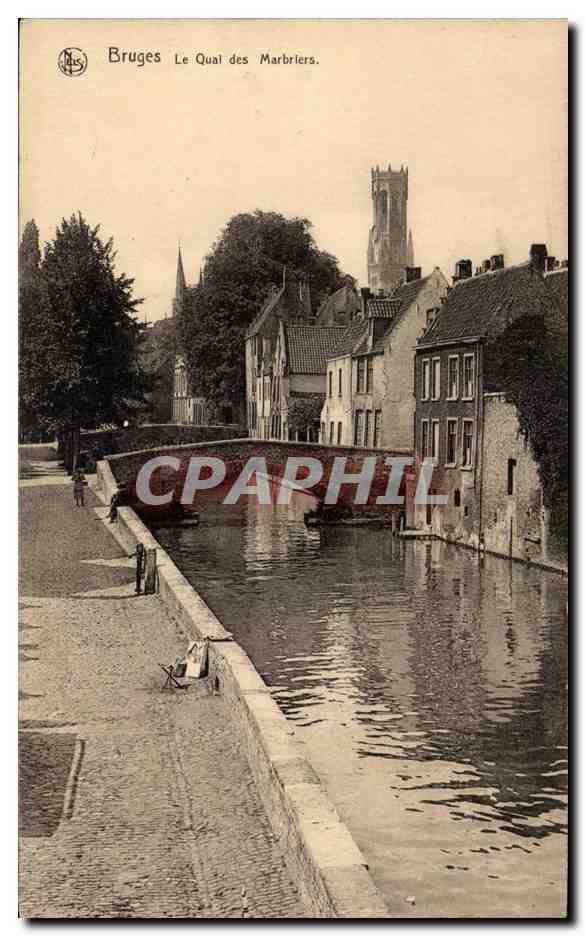 CPA Belgique Bruges Le quai des marbriers