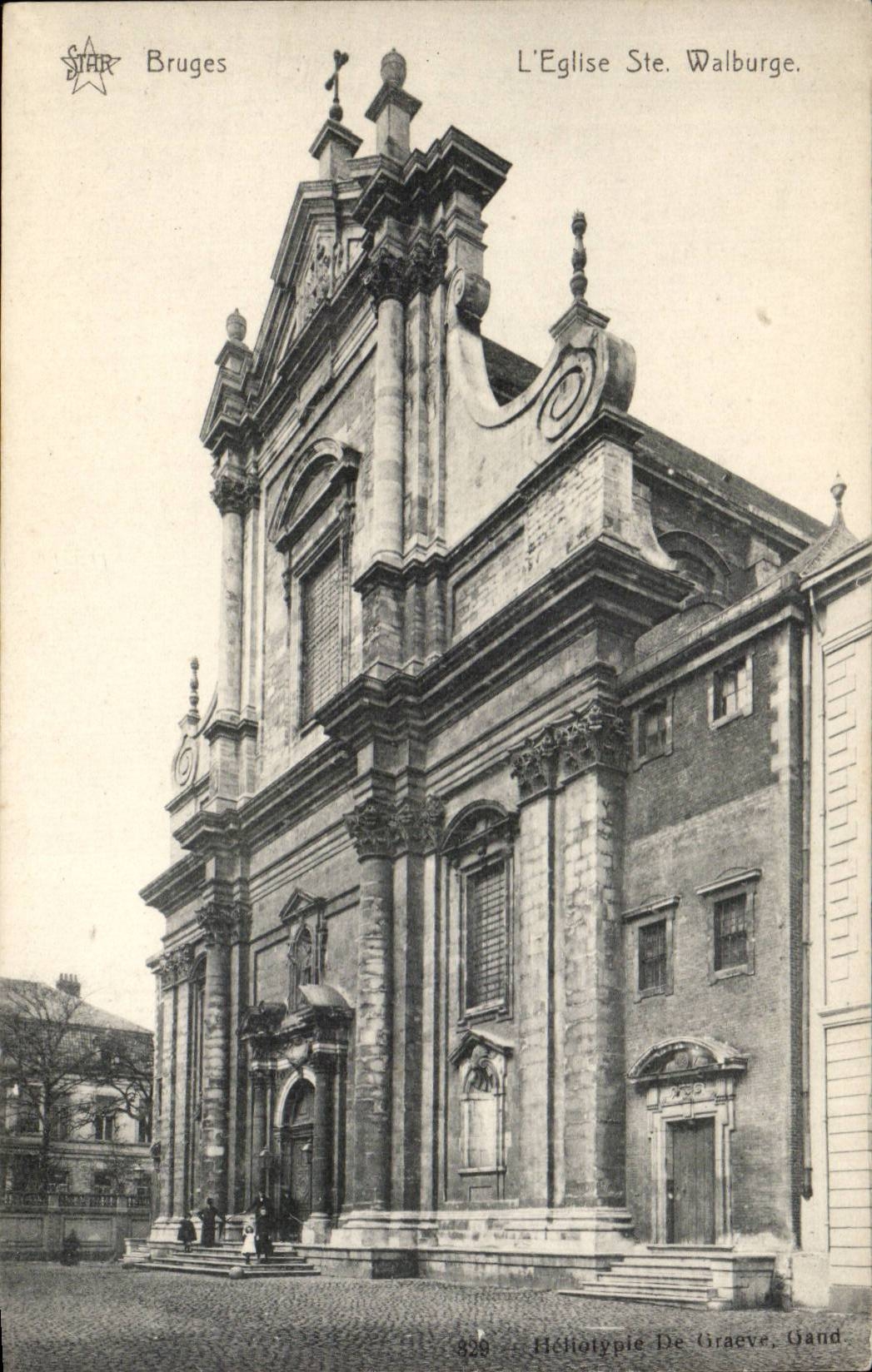 CPA Belgique Bruges Eglise Ste Walburge
