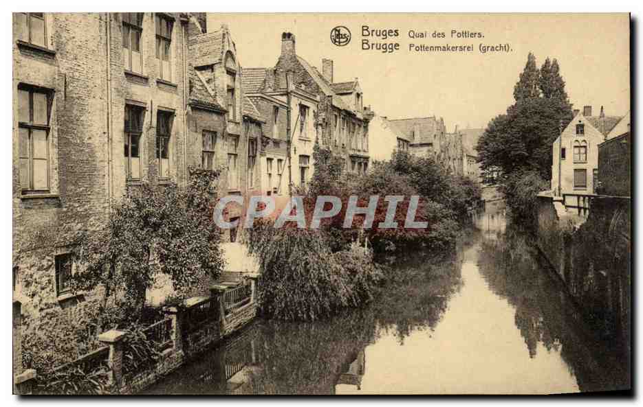 CPA Belgique Bruges Quai des pottiers