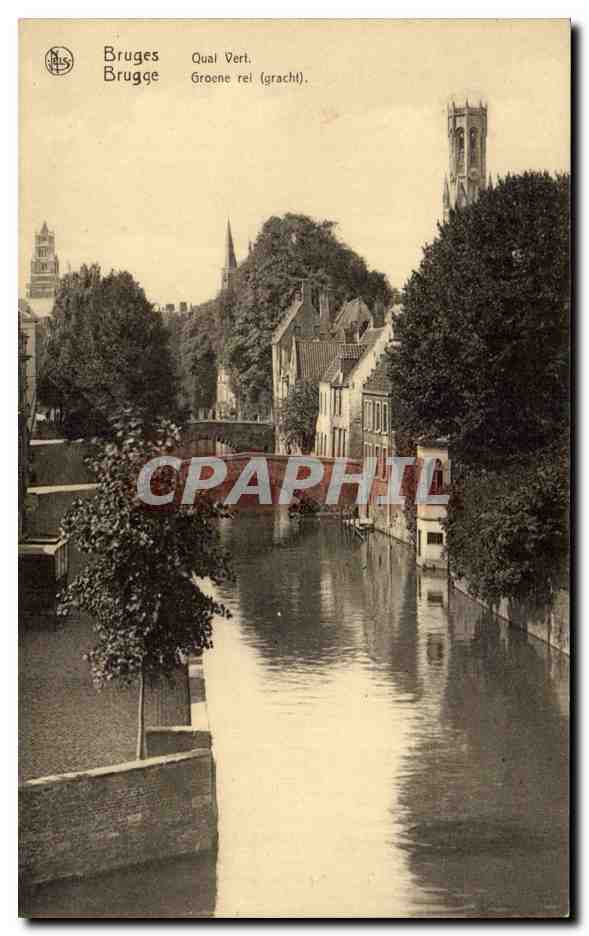 CPA Belgique Bruges Quai vert