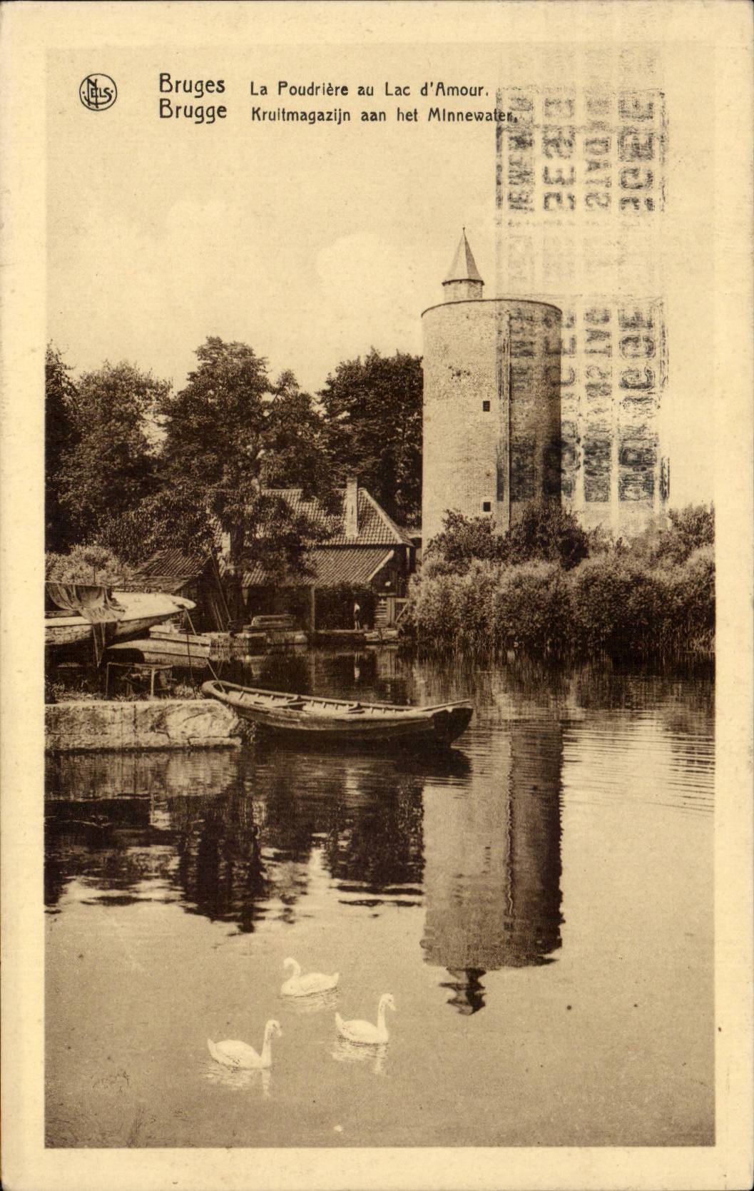 CPA Belgique Bruges La poudriere au lac d'amour