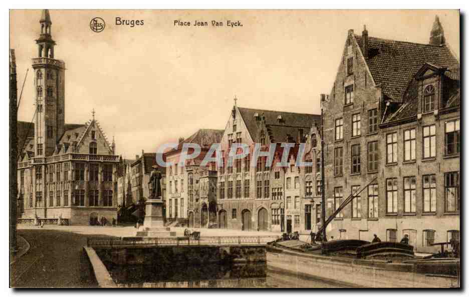 CPA Belgique Bruges Place Jean Van Eyck