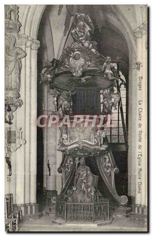 CPA Belgique Bruges La chaire de verite de l'eglise Notre Dame