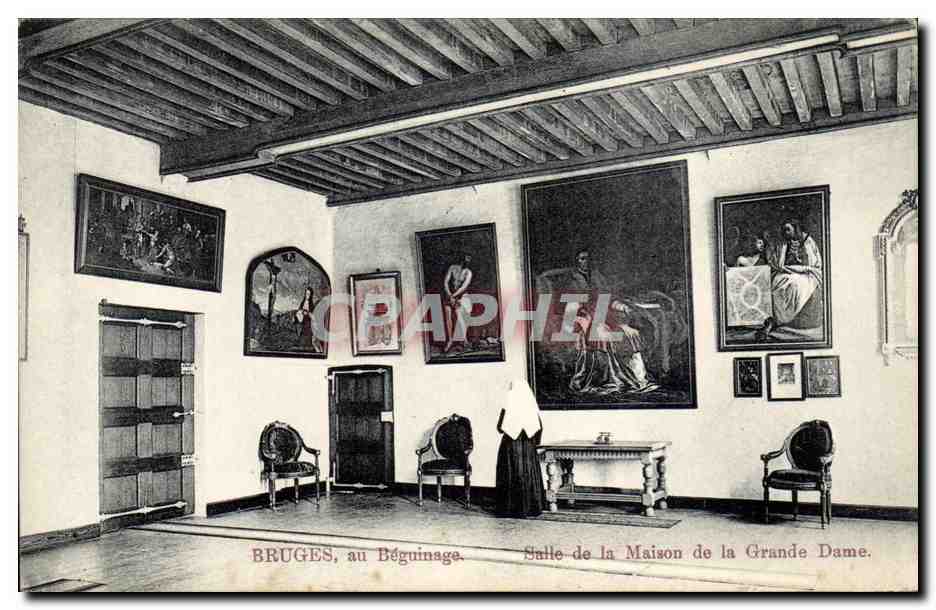 CPA Belgique Bruges au Beguinage Salle de la maison de la grande dame