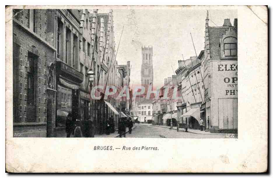 CPA Belgique Bruges Rue des Pierres