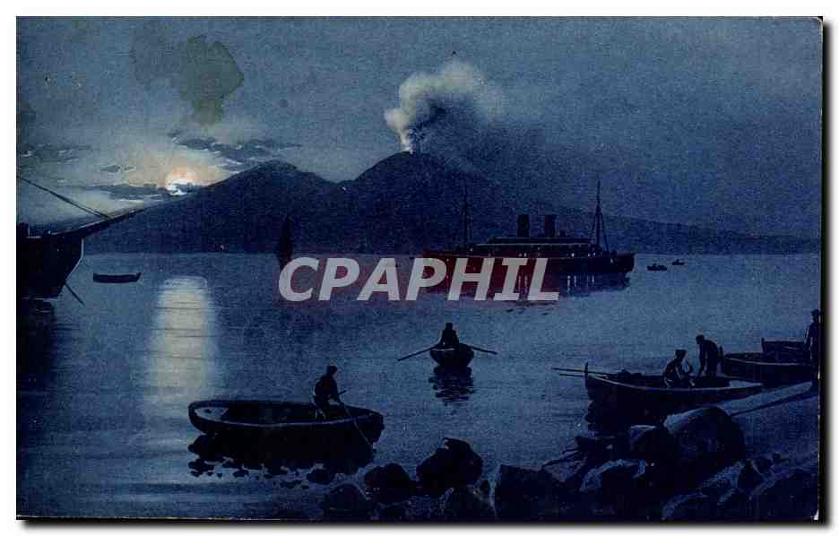 CPA Italie Italia Napoli Il Vesuvio vista