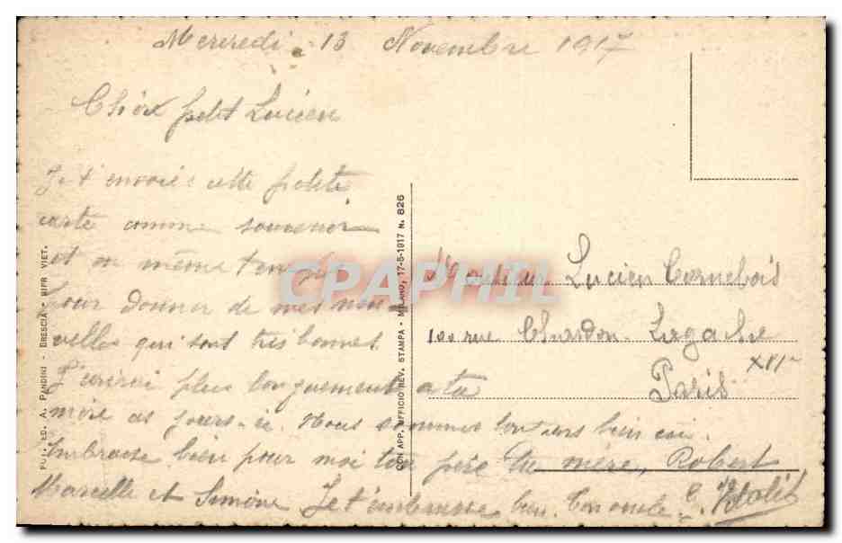 CPA Italie Italia Lago di Garda Desenzano visto dal Lago — Rückseite