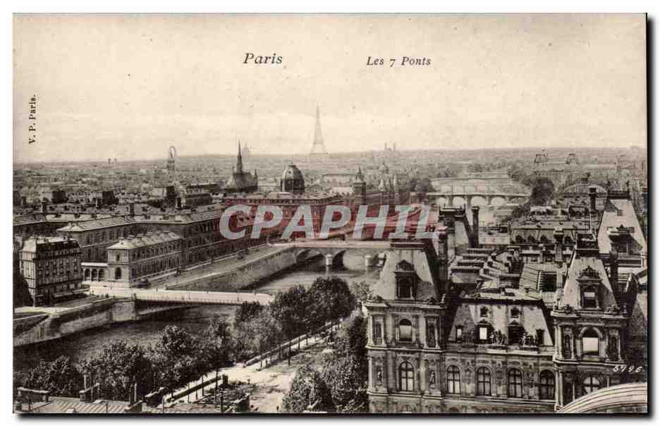 CPA Paris Panorama des sept ponts