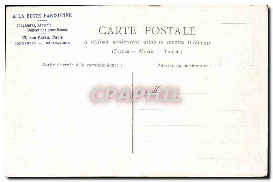 Paris CPA Porte de St Denis — Verso