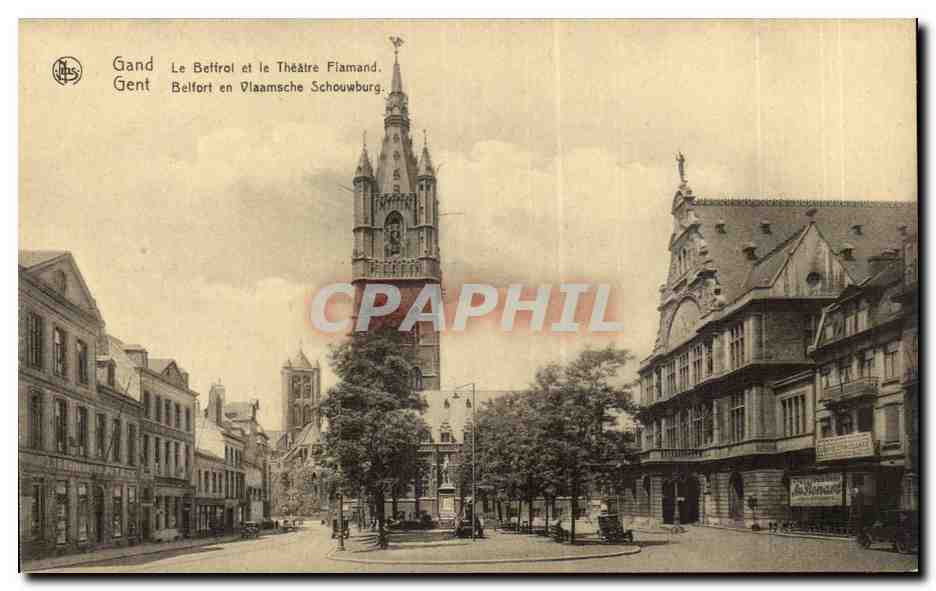 Gent - Le Belfort et le Théâtre Flamand — Éditeur Thill, Bruxelles, série 3, n° 22