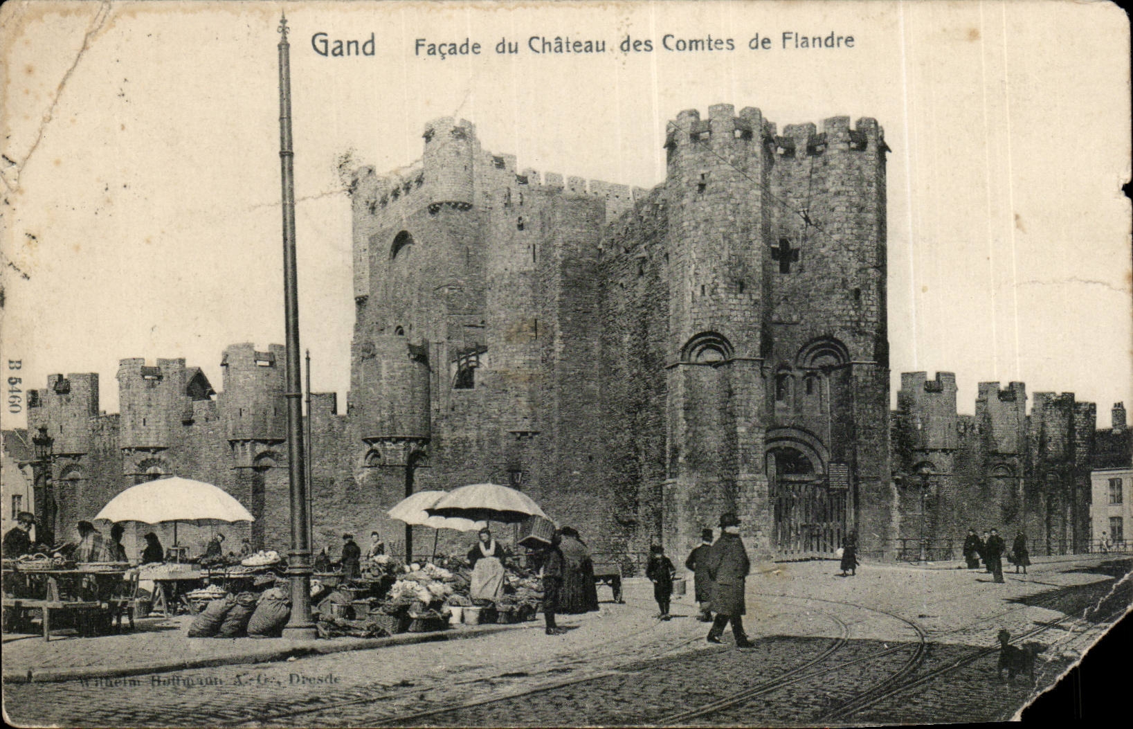 Gand — Façade du Château des Comtes de Flandre — Wilhelm Hoffmann, n° B 5400