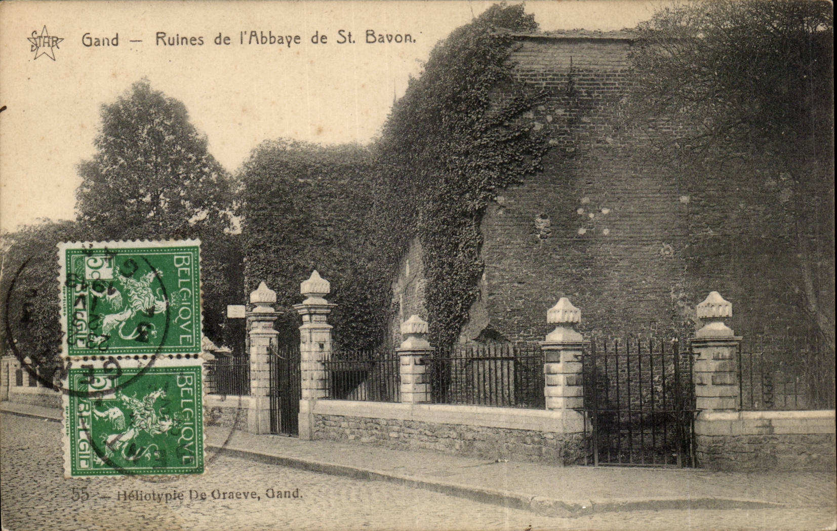 CPA Gand Ruines de l'abbaye de Saint Bavon