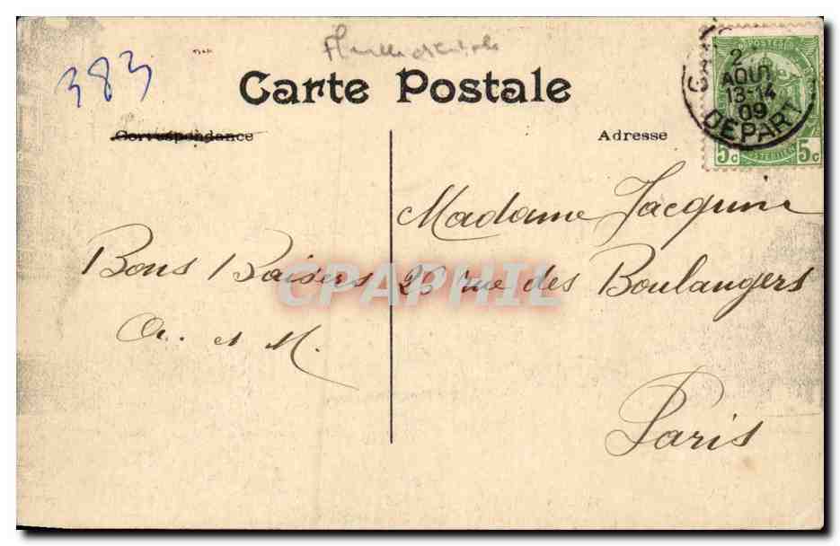 CPA Gand Le gouvernement provincial — Rückseite