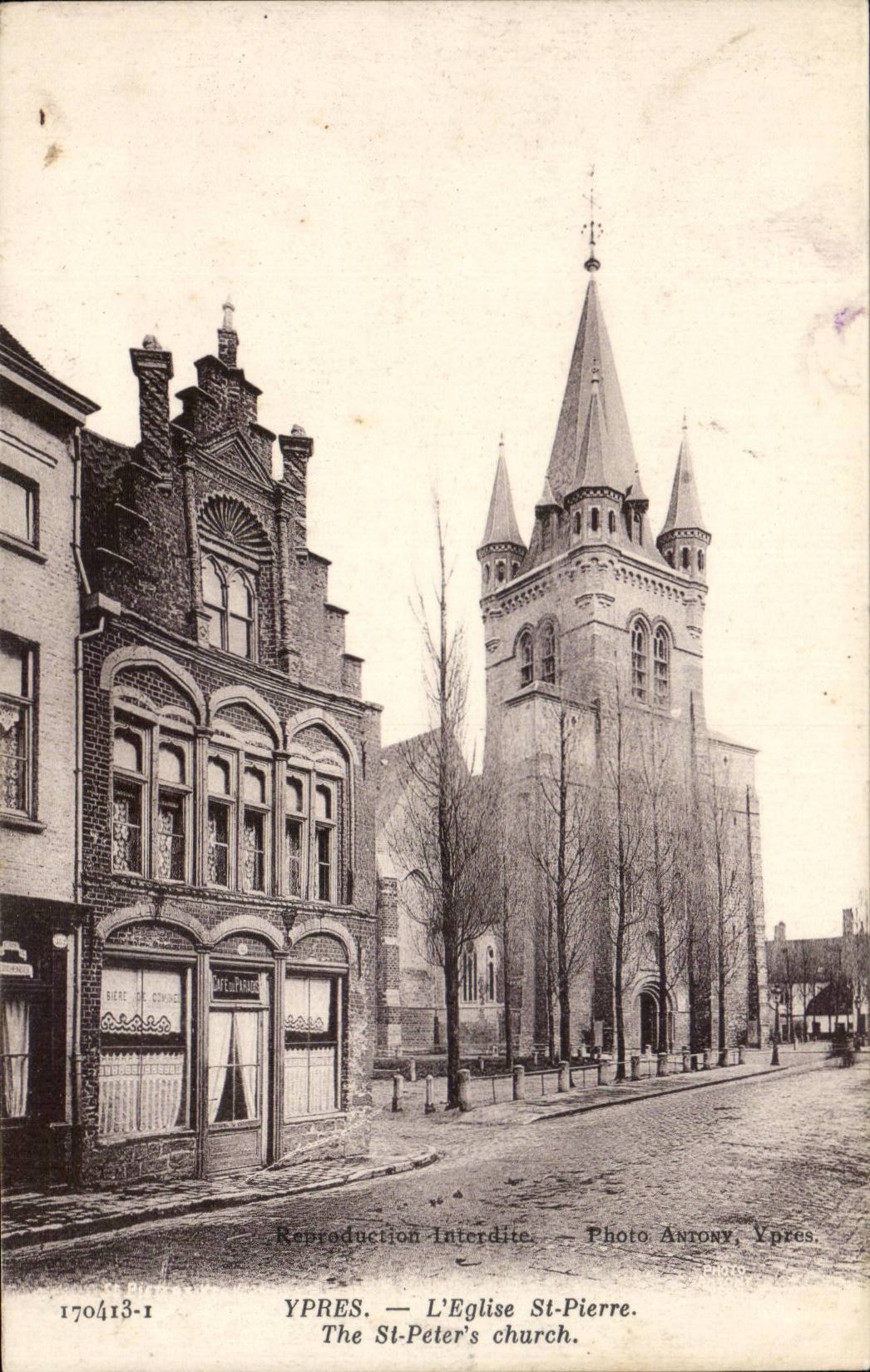 CPA Belgique Ypres Eglise St Pierre