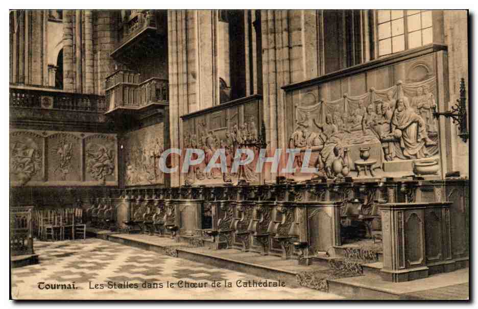 Tournai. Les Stalles dans le Chœur de la Cathédrale — A. Cazy, Tournai N°35