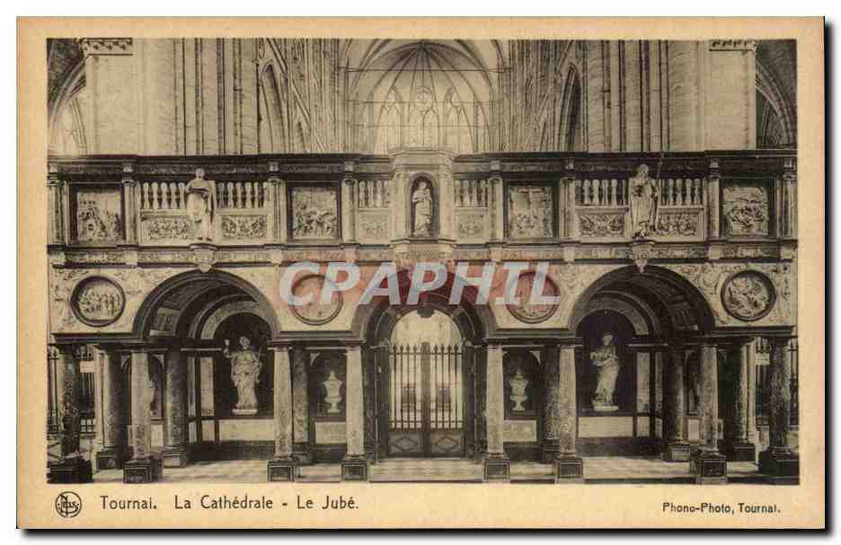 CPA Belgique Tournai La cathedrale Le jube