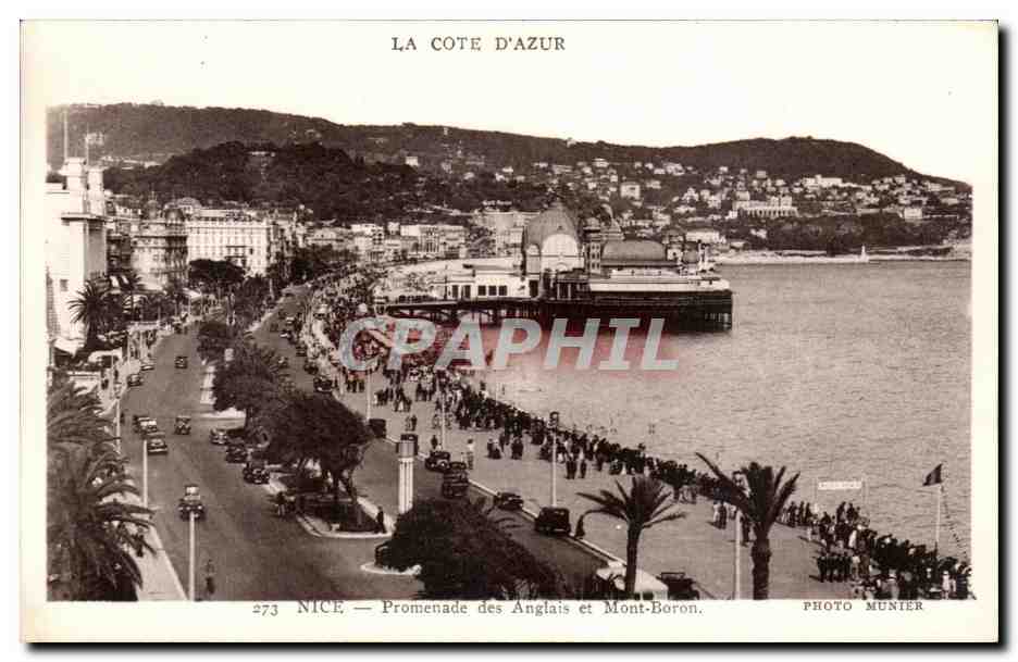 CPA Nice Promenade des anglais et Mont Boron