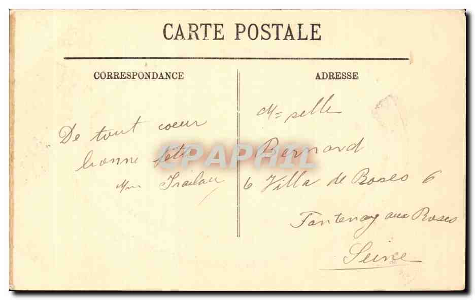 CPA Cannes Le boulevard de la Croisette — Rückseite