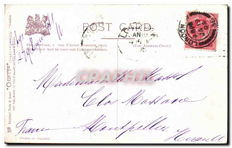 CPA Great Britain Londres London The marble arch — Rückseite