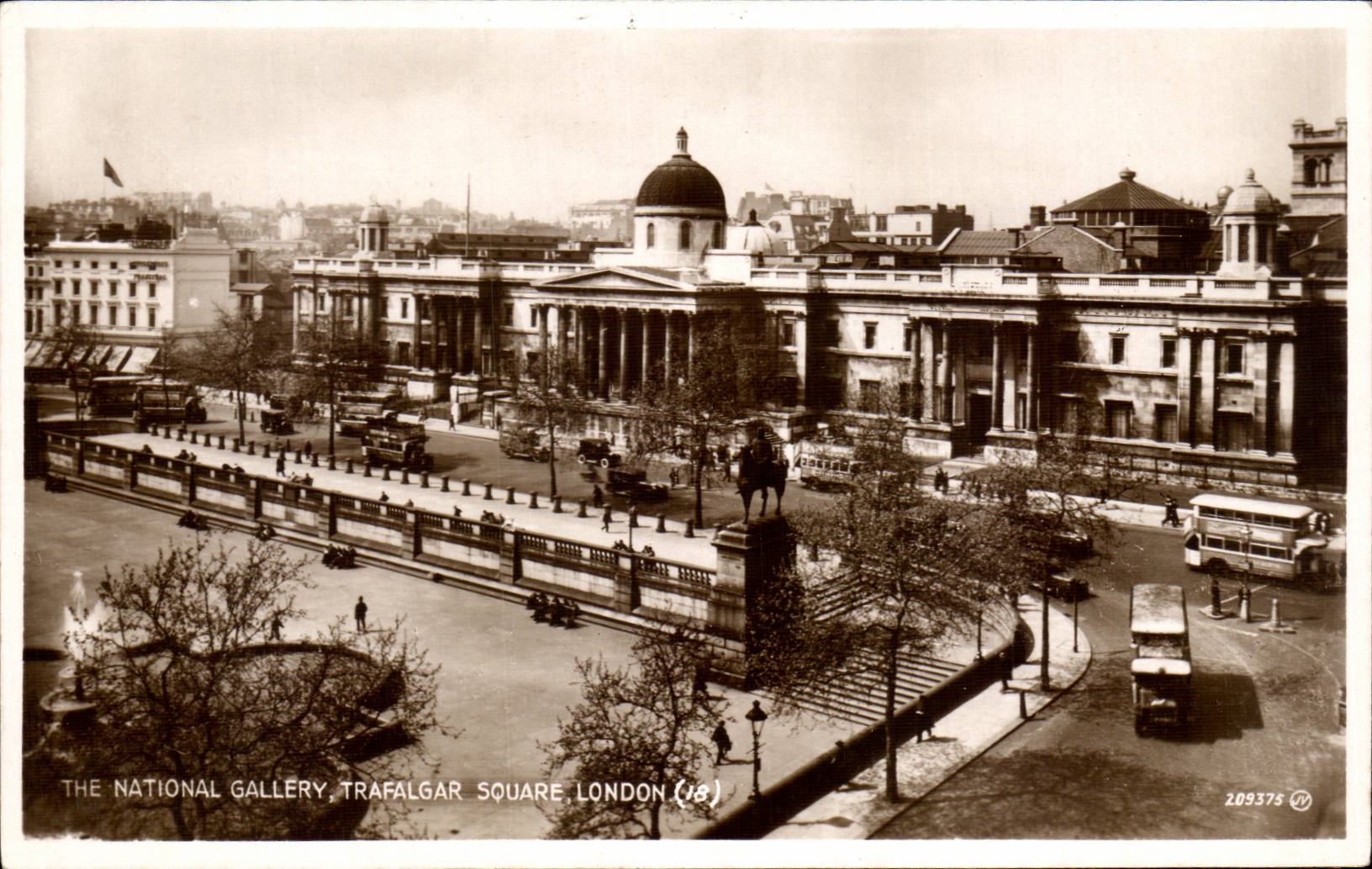 CPA Great Britain Londres London National Gallery Trafalgar Square 