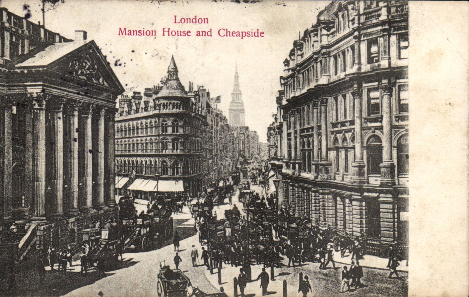 CPSM Great Britain Londres London Mansion house and Cheapside