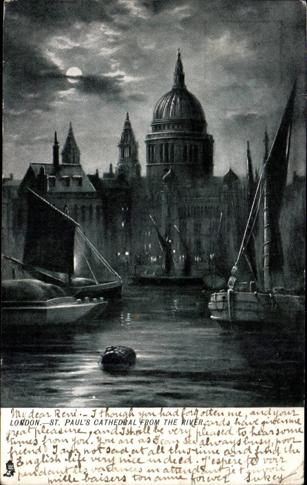 CPA Great Britain London Londres St paul's cathedral from the river