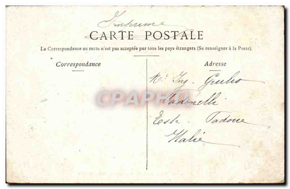 CPA Paris Boulevard et porte St Denis — Verso