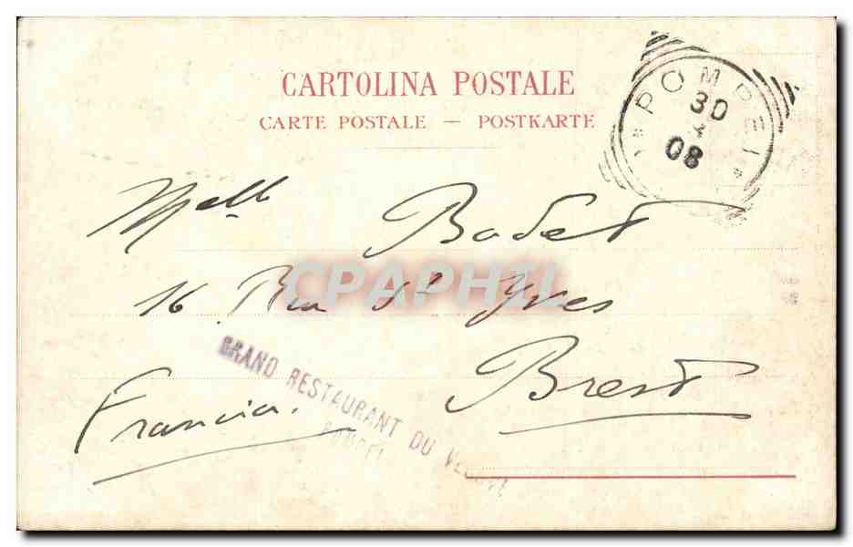 CPA Italie Italia Pompei Arco trionfale al foro — Rückseite