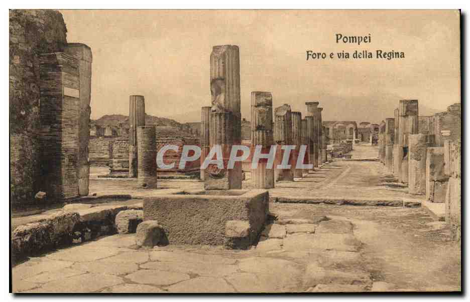 CPA Italie Italia Pompei Foro e via della Regina
