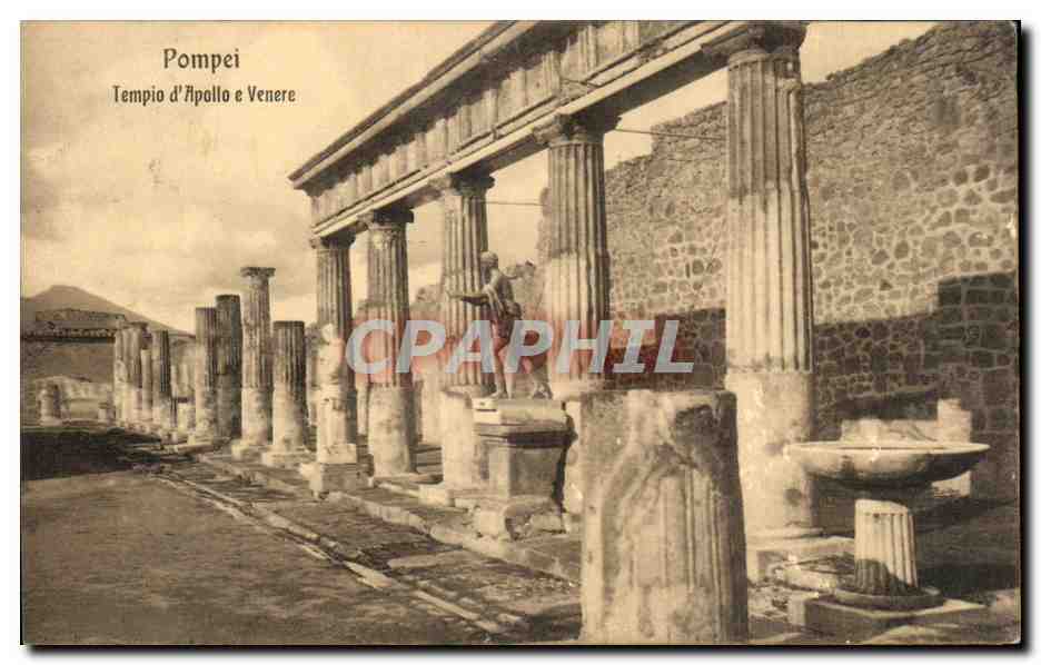 CPA Italie Italia Pompei Tempio d'apollo e Venere