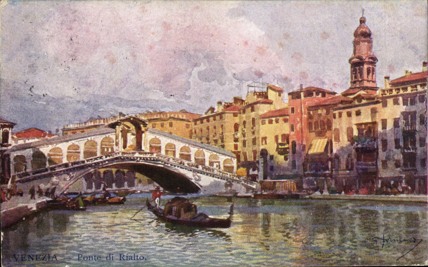 CPA Italie Italia Venezia Ponte di rialto