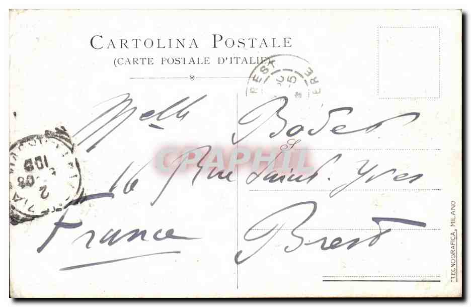 CPA Italie Italia Venezia Un capitello in laguna — Rückseite