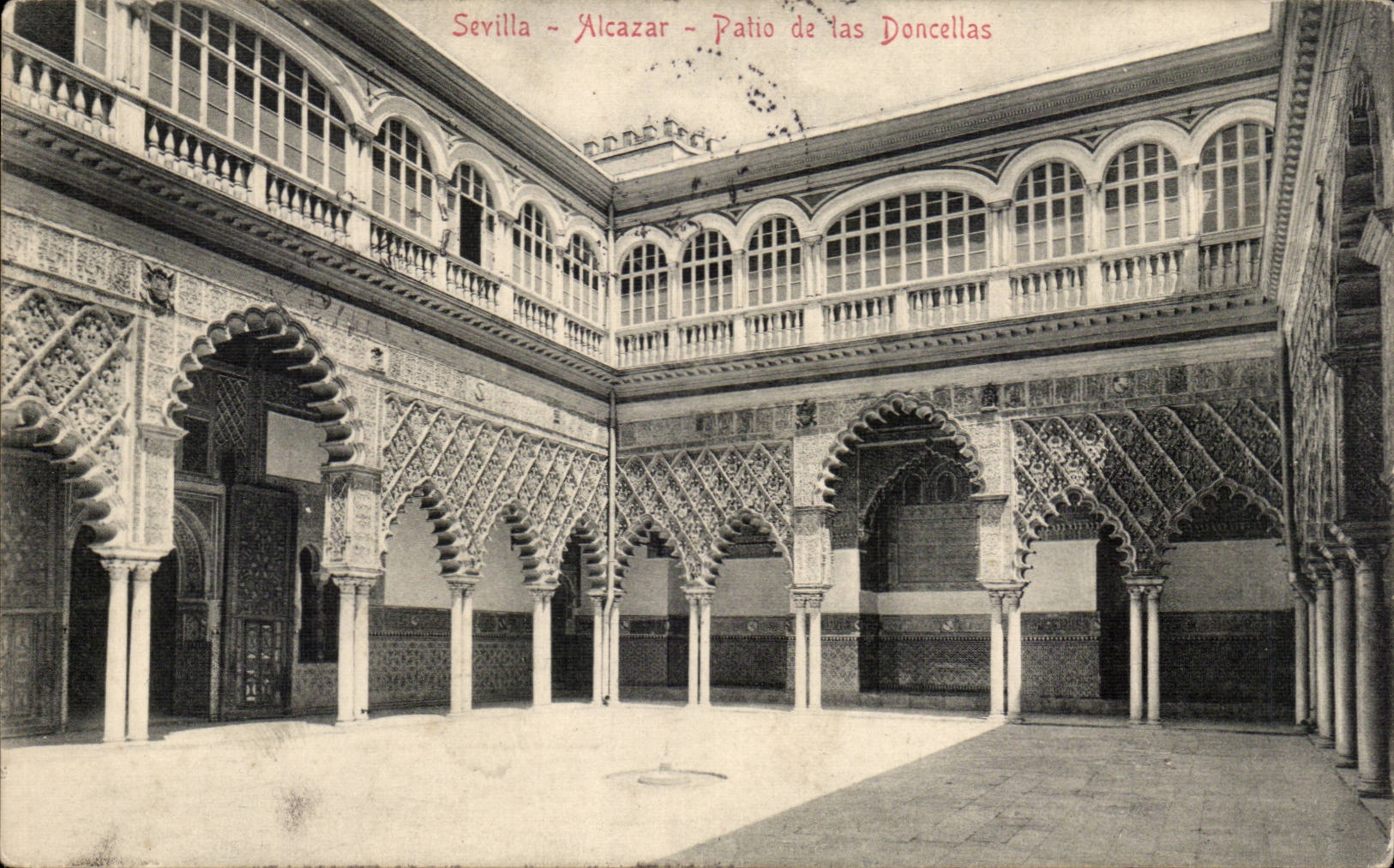 CPA Espana Spain Sevilla Alcazar Patio de las Doncellas
