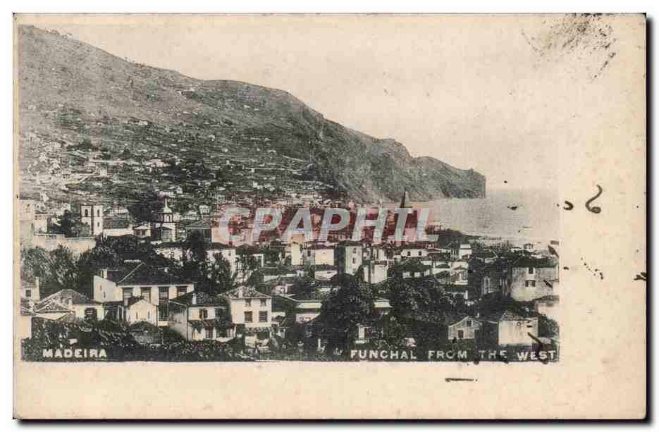 CPA Portugal Madeira Funchal from the west