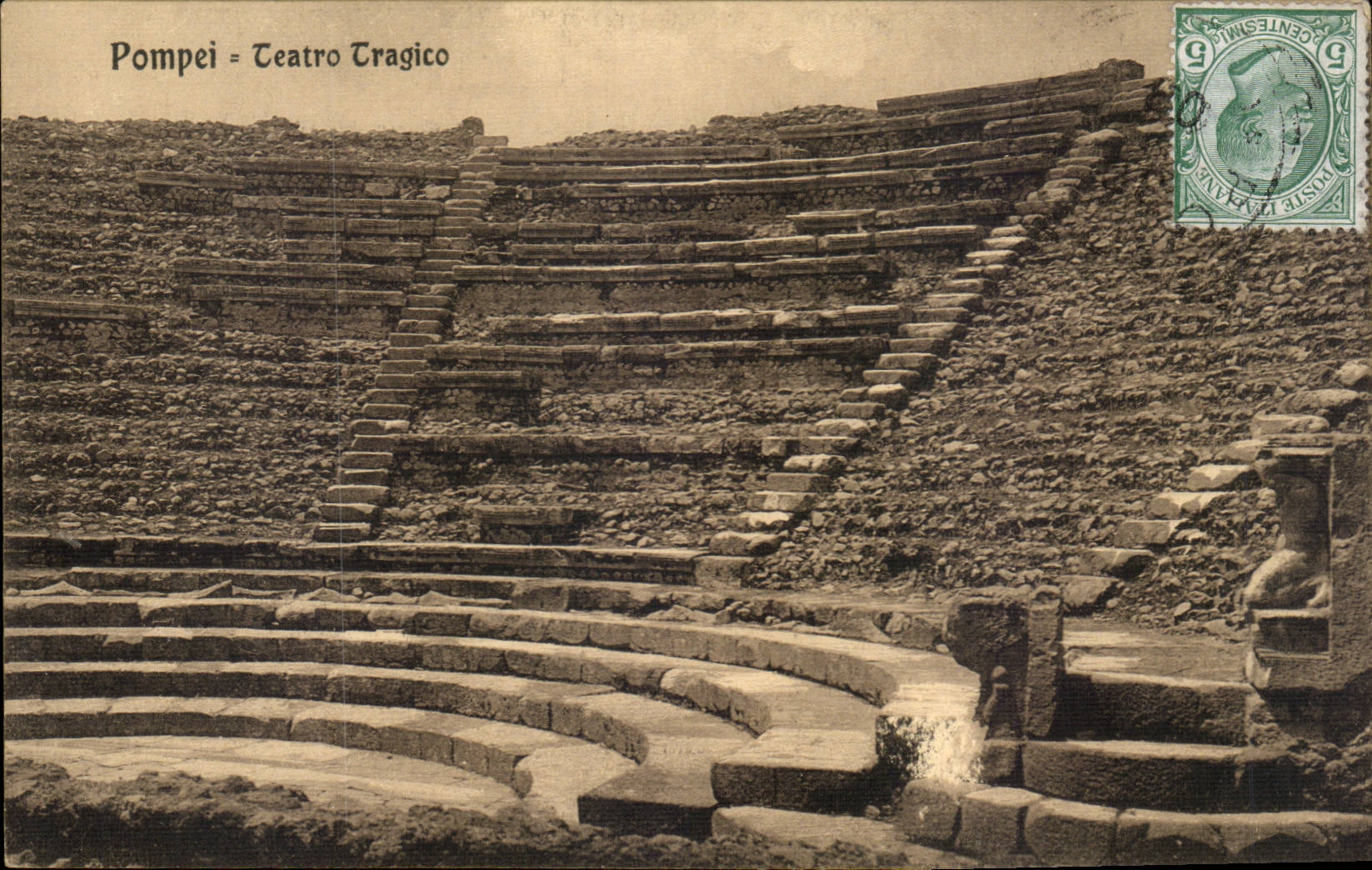 CPA Italie Italia Pompei Teatro Tragico