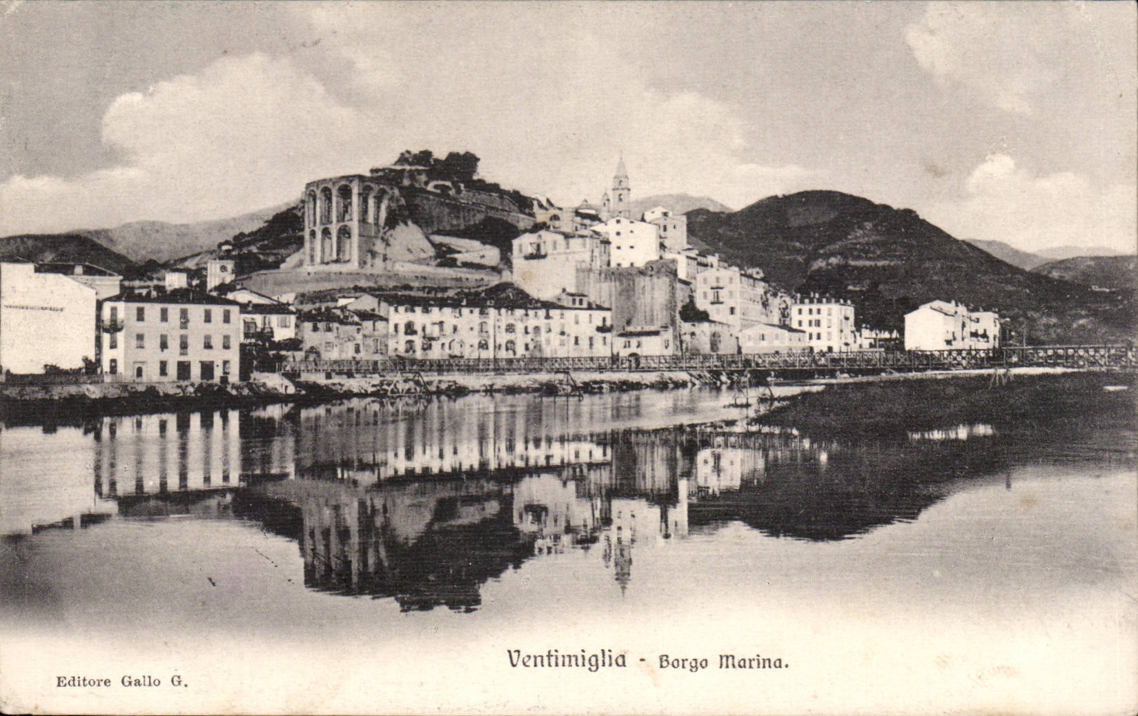CPA Italie Italia Ventimiglia Borgo Marina