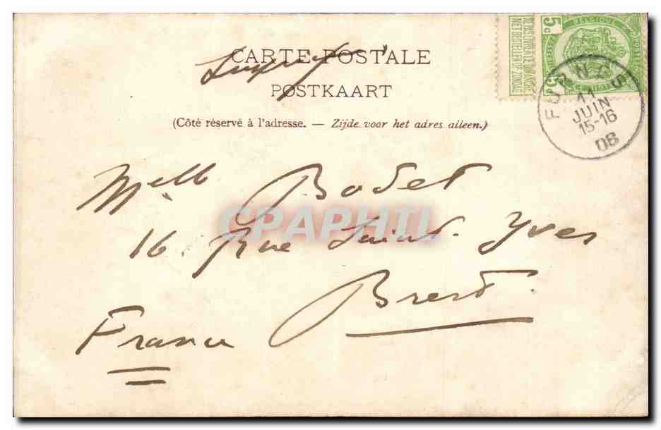 CPA Furnes L'eglise Sainte Walburge les stalles du choeur — Rückseite