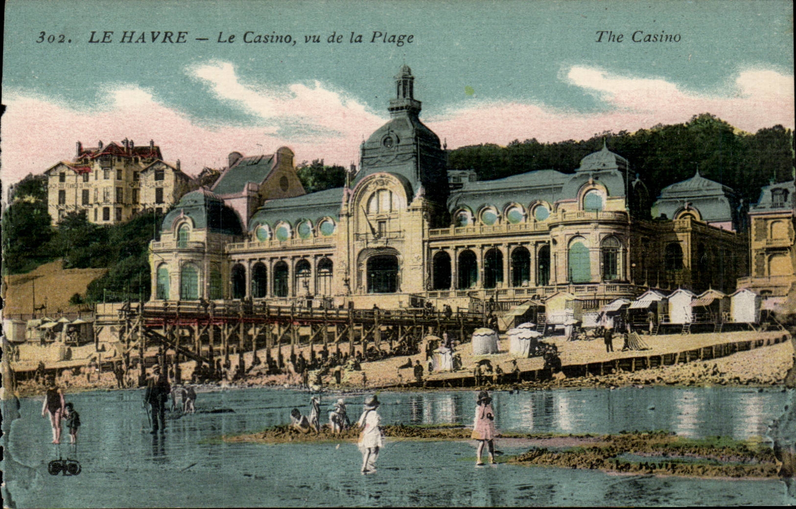 CPA Le Havre Le casino vu de la plage