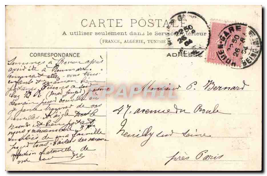 CPA Rouen Eglise Saint Ouen — Verso