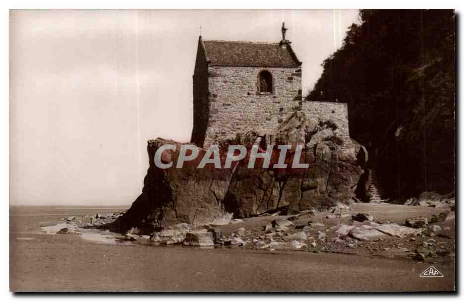 CPSM Mont Saint Michel Chapelle St Aubert