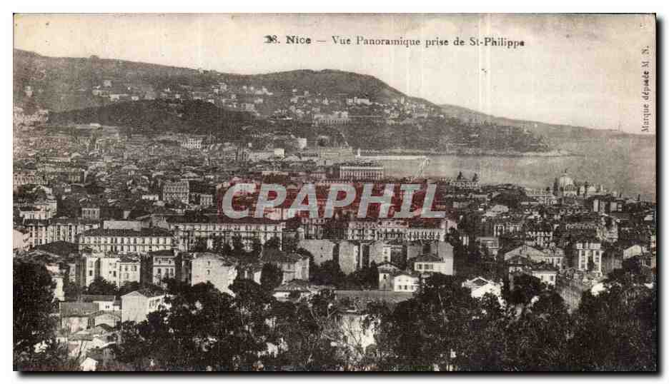 CPA Nice Vue panoramique prise de St Philippe