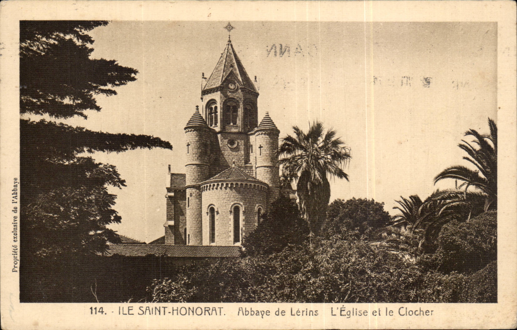 CPA Ile St Honorat Abbaye de lerins L'eglise et le clocher