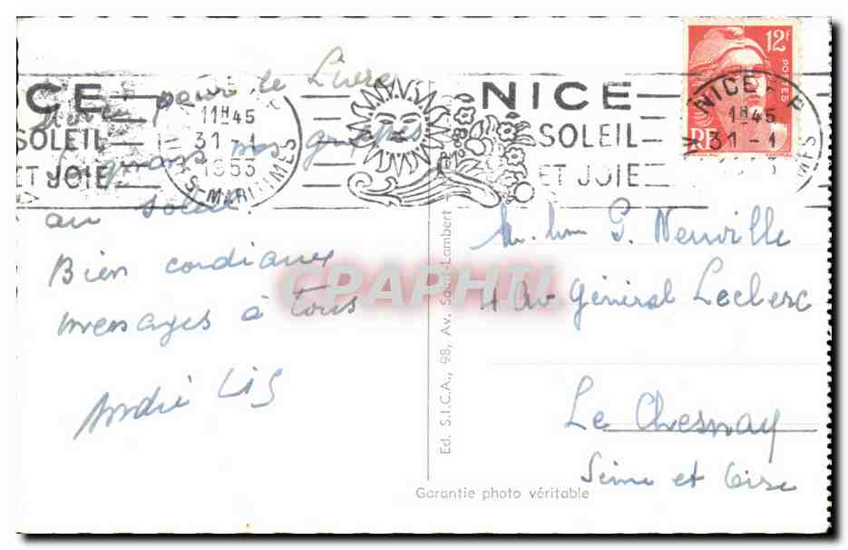 CPSM Nice l'eglise russe (russian church Russie Russia ) — Verso