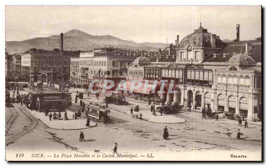 CPA Nice La place Massena et le casino municipal