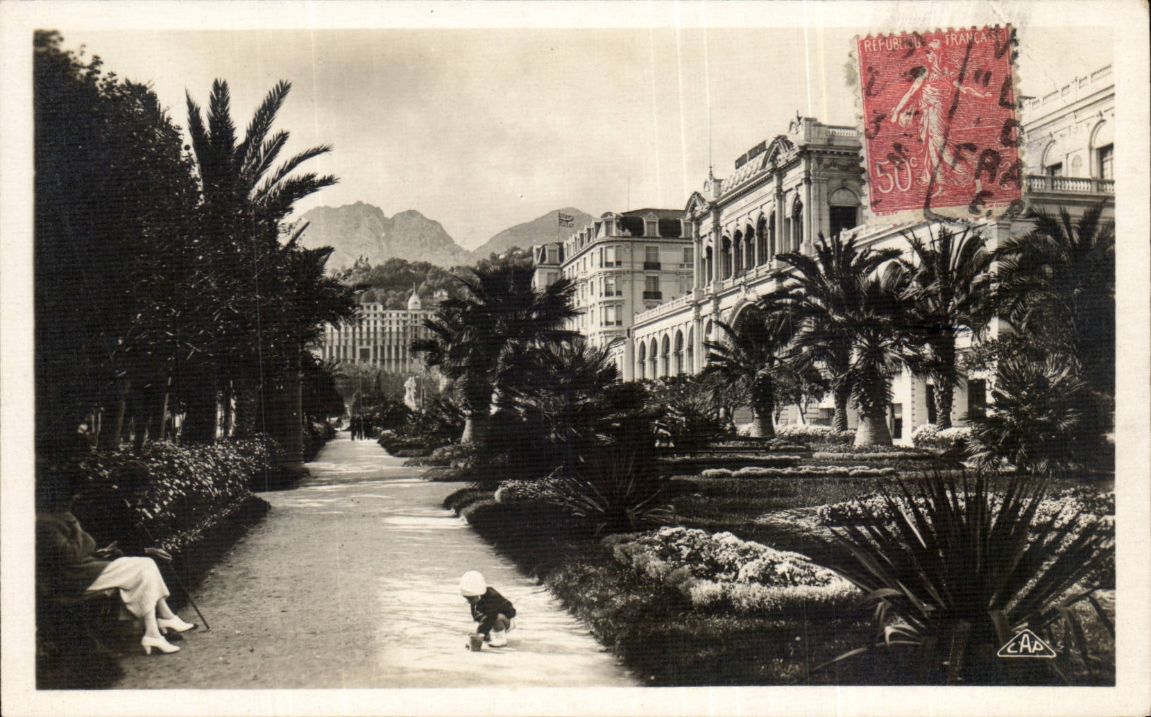 CPA Menton Les jardins et le casino