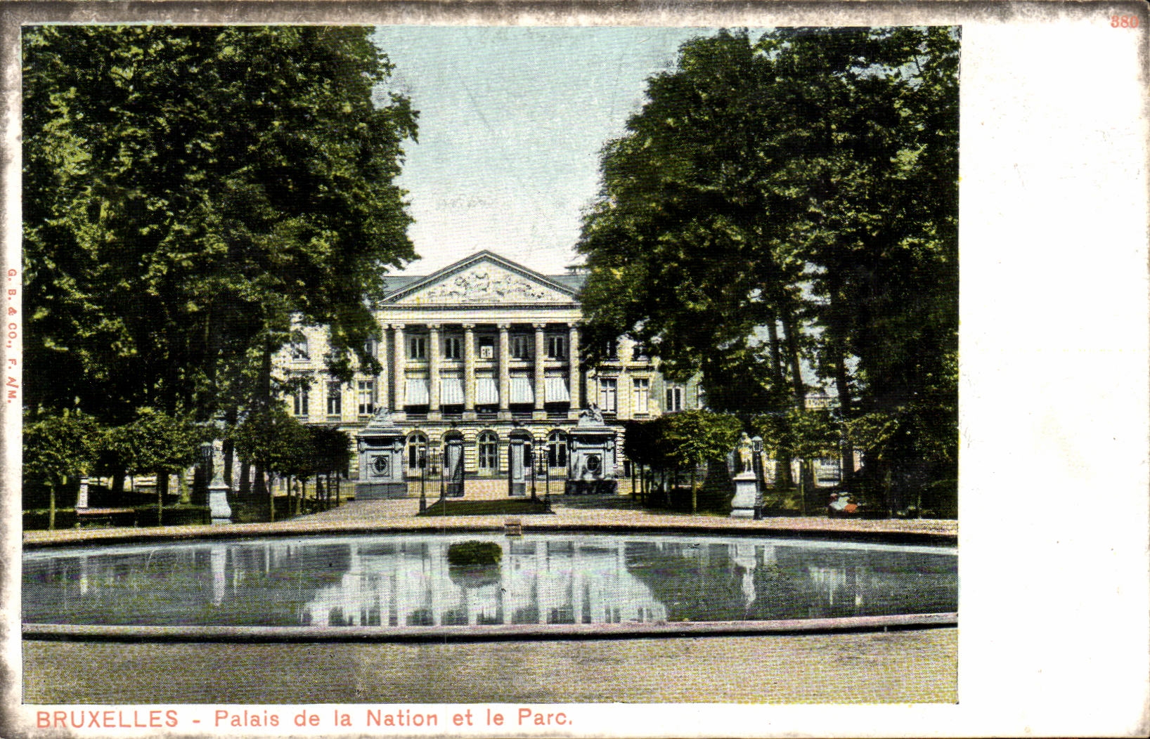 CPA Bruxelles Palais de la Nation et le parc
