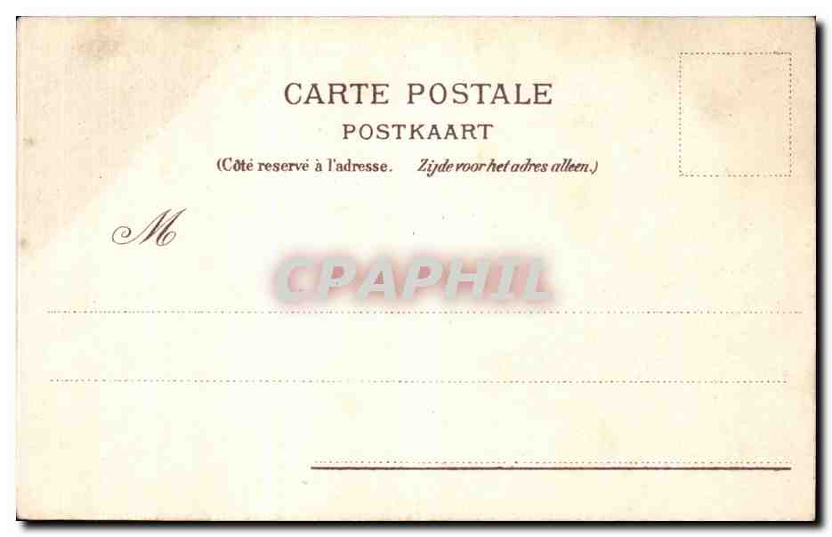 CPA Bruxelles Palais du roi — Verso