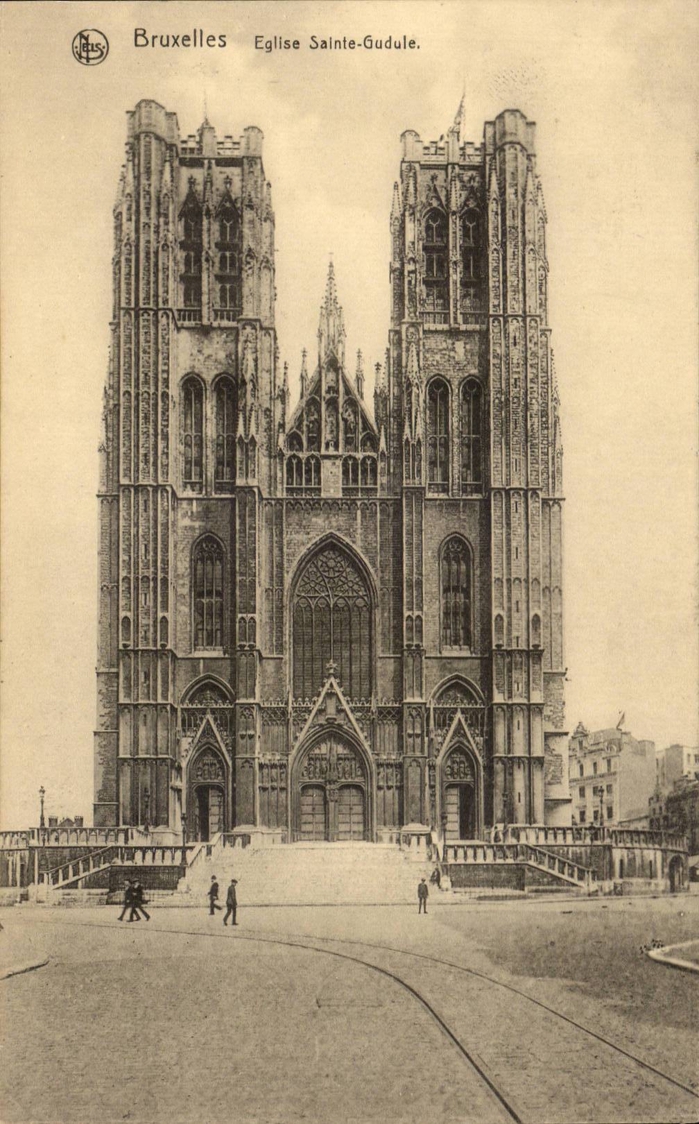 CPA Bruxelles Eglise Sainte Gudule