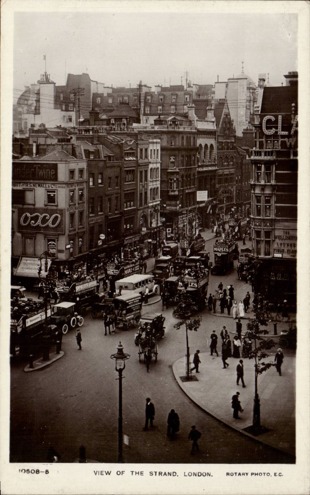 CPA Great Britain London Londres View from the Strand